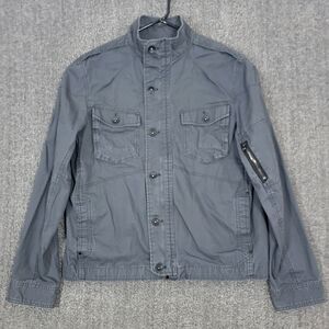 Helix Military Biker Jacket Mens XL Gray Full Zip Utility Tactical Field Cargo